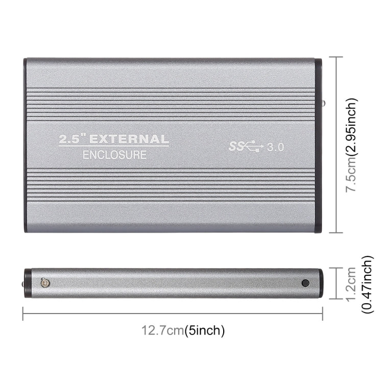Richwell SATA R2-SATA-500GB 500GB 2.5 inch USB3.0 Super Speed Interface Mobile Hard Disk Drive(Grey) - free shipping - PMC Jewellery - Order now!