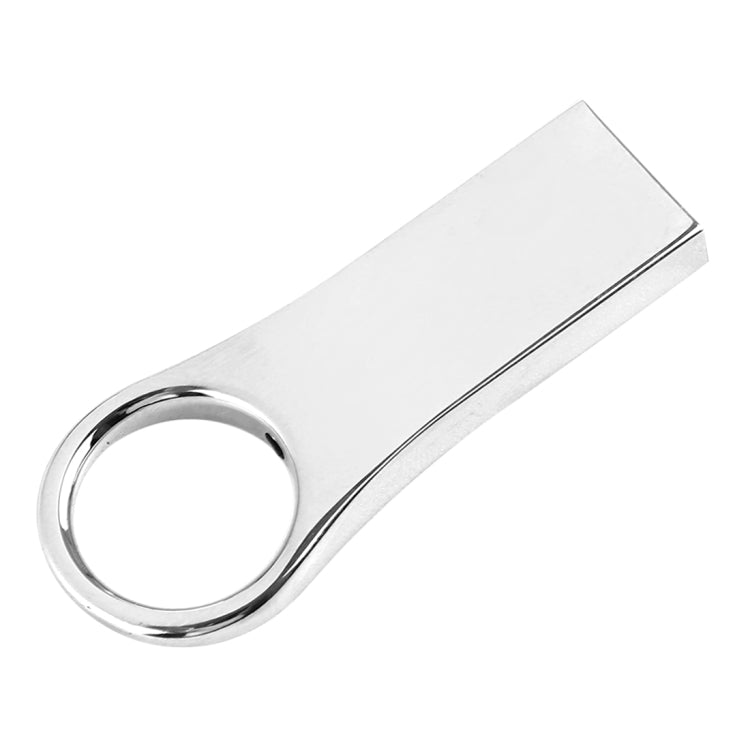 eekoo 128GB USB 2.0 Waterproof Shockproof Metal Ring Shape U Disk Flash Memory Card (Silver) - USB Flash Drives by eekoo | Online Shopping South Africa | PMC Jewellery | Buy Now Pay Later Mobicred