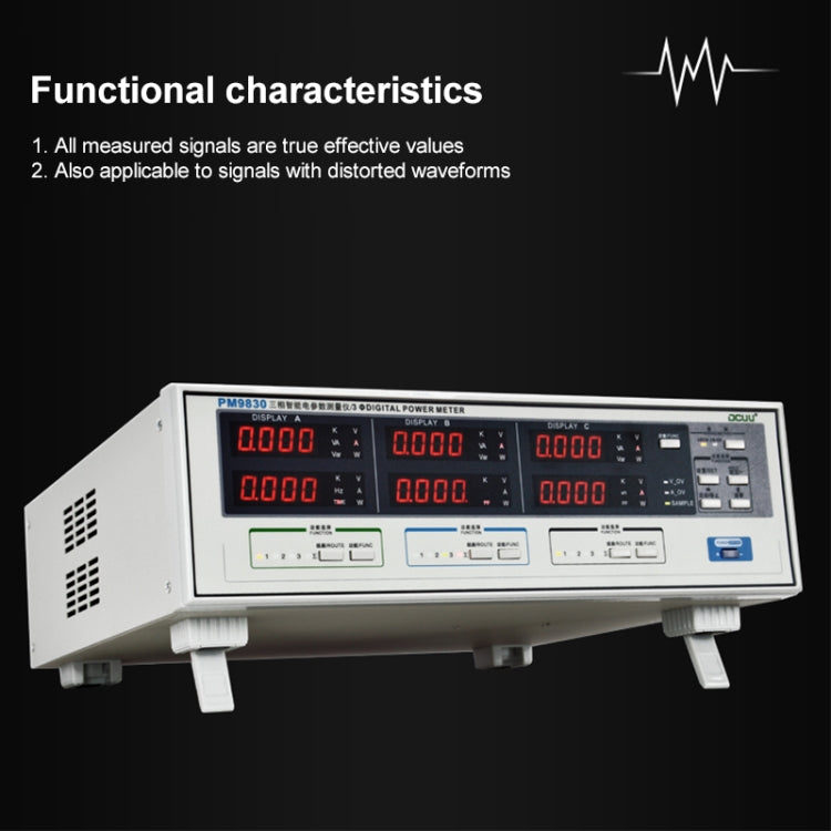 DCUU PM9830 500V 40A Three Phase Digital AC Voltage Current Power Factor & Power Meter (EU Plug) - Current & Voltage Tester by PMc TechLife | Online Shopping South Africa | PMc TechLife | Buy Now Pay Later Mobicred