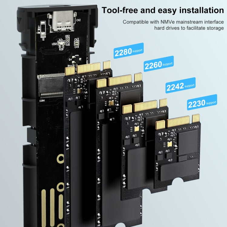 Great Wall HE301 M.2 NVME Hard Drive Docking Station Enclosure Adapter - HDD Enclosure by Great Wall | Online Shopping South Africa | PMC Jewellery | Buy Now Pay Later Mobicred