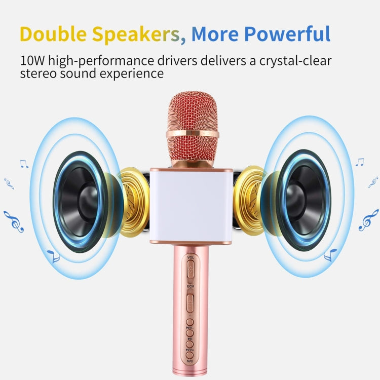 SDRD SD-08 Double Speakers High Sound Quality Handheld KTV Karaoke Recording Bluetooth Wireless Condenser Microphone(Rose Gold) - Microphone by PMC Jewellery | Online Shopping South Africa | PMC Jewellery | Buy Now Pay Later Mobicred