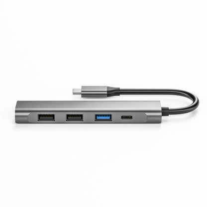 TC522 5 in 1 PD + HDMI + USB 3.0 + 2 x USB 2.0 to USB-C / Type-C HUB Adapter - USB HUB by PMC Jewellery | Online Shopping South Africa | PMC Jewellery | Buy Now Pay Later Mobicred