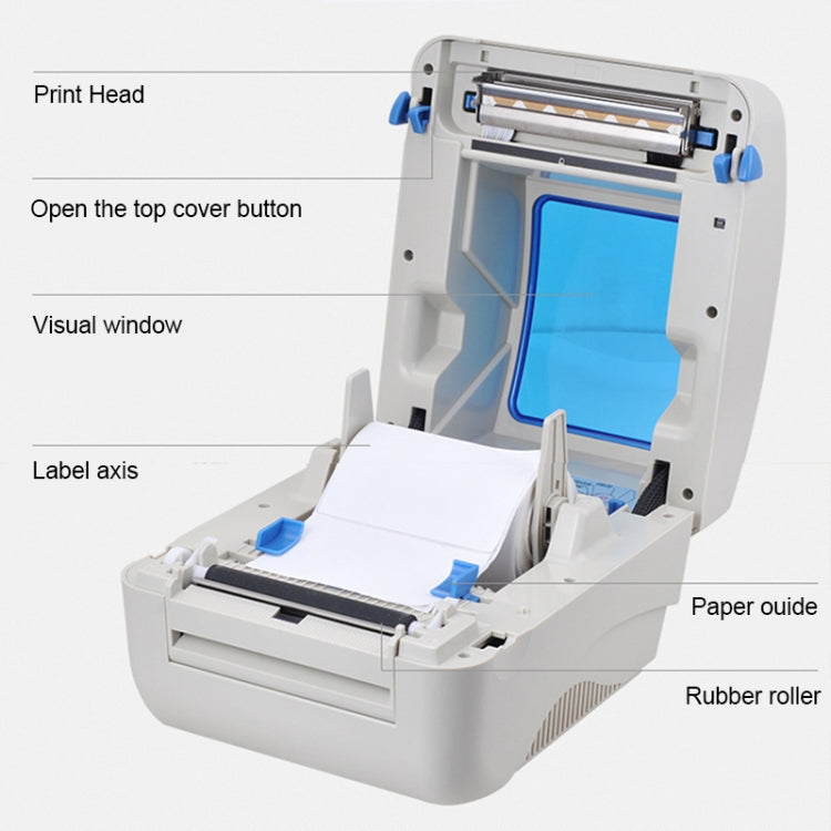 Xprinter XP-460B USB Port Thermal Automatic Calibration Barcode Printer - Printer by Xprinter | Online Shopping South Africa | PMC Jewellery | Buy Now Pay Later Mobicred