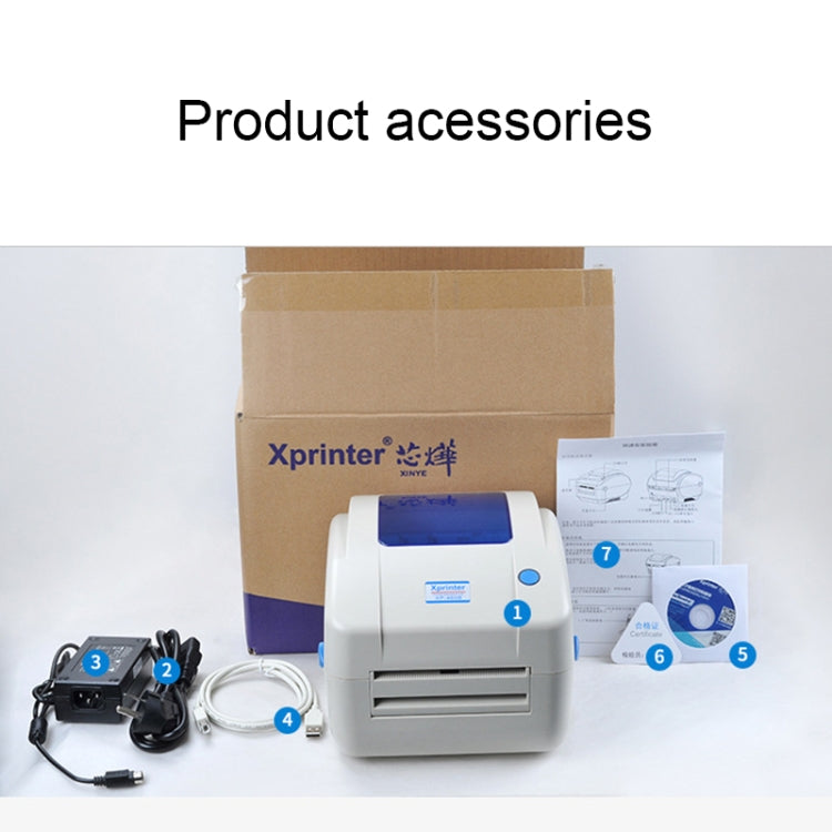 Xprinter XP-460B USB Port Thermal Automatic Calibration Barcode Printer - Printer by Xprinter | Online Shopping South Africa | PMC Jewellery | Buy Now Pay Later Mobicred