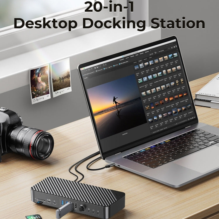 ORICO DKA20-BK-BP 10Gbps 20 in 1 Type-C 3.0 HUB Docking Station (UK Plug) - free shipping - PMC Jewellery - Order now!