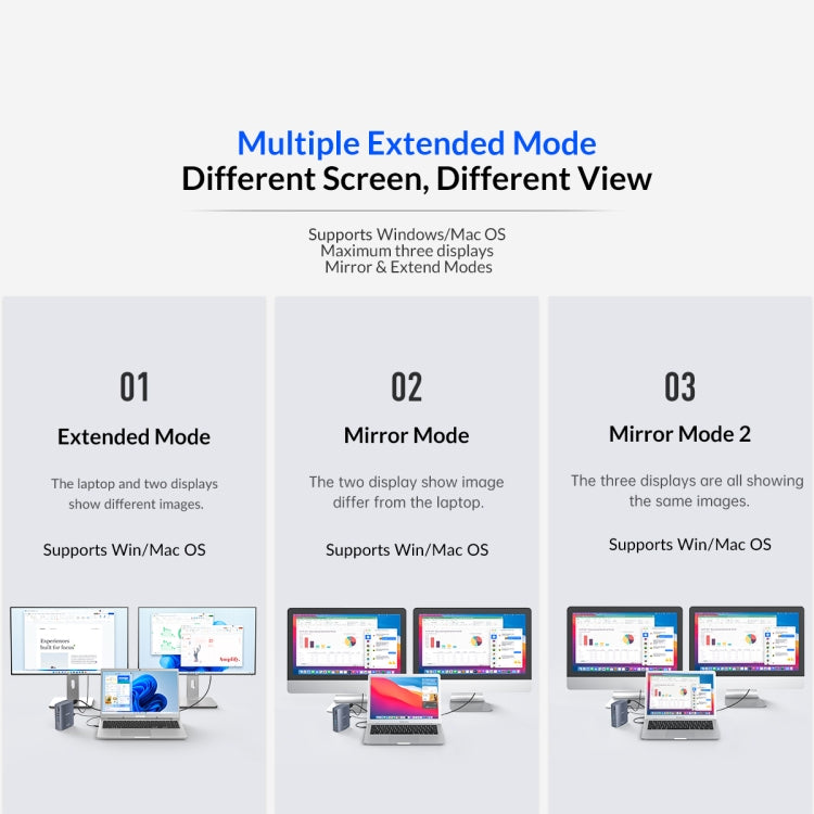 ORICO CDH-15N-GY-BP 15 in 1 Type-C HUB Docking Station - free shipping - PMc TechLife - Order now!