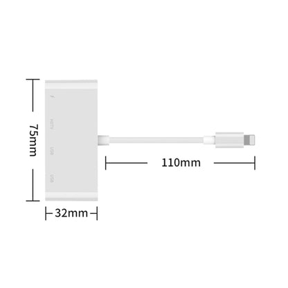 75216 4 in 1 8 Pin to HDMI + 8 Pin Charging + 2 USB Ports HD Video Converter - Converter & Adapter by PMC Jewellery | Online Shopping South Africa | PMC Jewellery | Buy Now Pay Later Mobicred