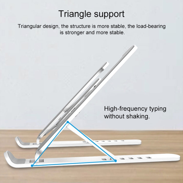 Laptop Stand Desktop Raise Bracket Cooling Base Lifting Holder Foldable (White) - free shipping - PMC TechLife - Order now!
