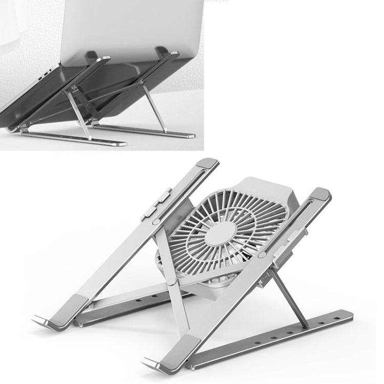 Portable Adjustable Laptop Stand Desktop Lifting Height Increase Rack Folding Heat Dissipation Holder, Style: Fan - Laptop Stand by PMC Jewellery | Online Shopping South Africa | PMC Jewellery | Buy Now Pay Later Mobicred