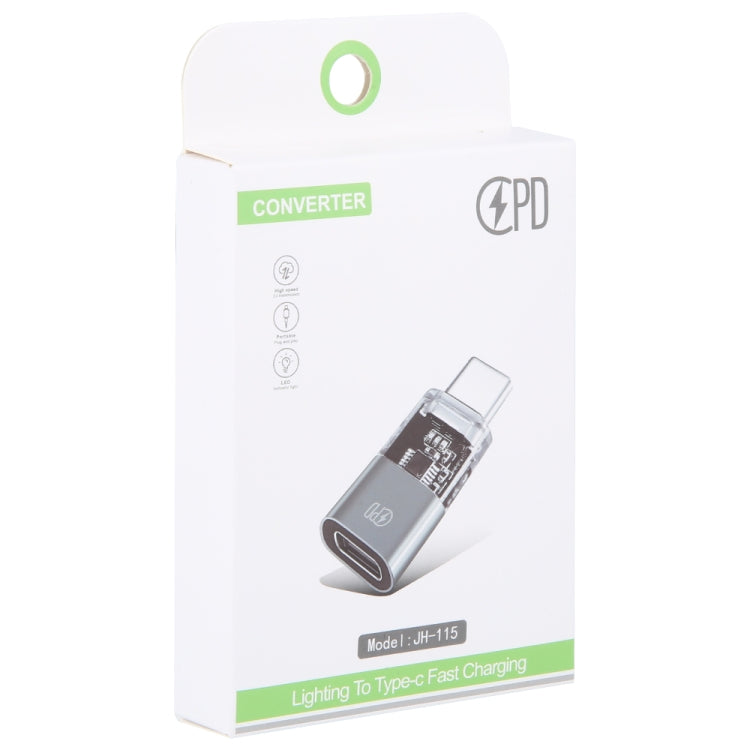 JH-115 USB-C/Type-C Male to 8 Pin Female PD Charging Adapter - Converter & Adapter by PMC Jewellery | Online Shopping South Africa | PMC Jewellery | Buy Now Pay Later Mobicred