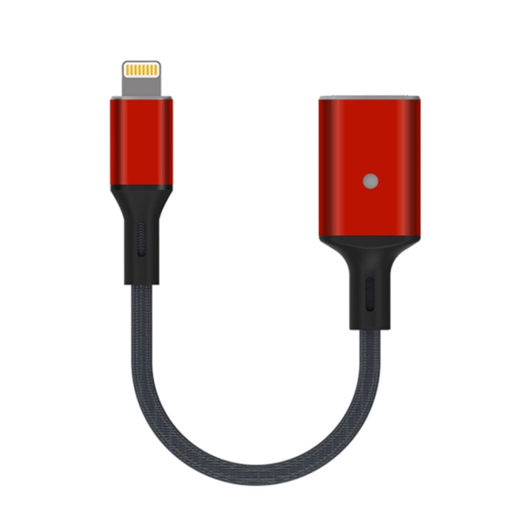 8 Pin to USB OTG Adapter Cable, Suitable for Systems Above IOS 13 (Red) - Converter & Adapter by PMC Jewellery | Online Shopping South Africa | PMC Jewellery | Buy Now Pay Later Mobicred