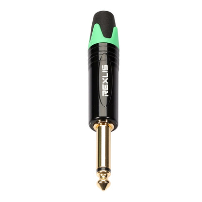 10 PCS TC202 6.35mm Gold-plated Mono Sound Welding Audio Adapter Plug(Green) - Microphone Audio Cable & Connector by PMC Jewellery | Online Shopping South Africa | PMC Jewellery | Buy Now Pay Later Mobicred