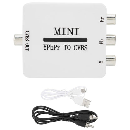 Mini YPBPR to CVBS Video Converter Component AV Adapter for TV / Projector / Monitor(White) - Converter by PMC Jewellery | Online Shopping South Africa | PMC Jewellery | Buy Now Pay Later Mobicred