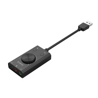 ORICO SC2 Multi-function USB External Driver-free Sound Card with 2 x Headset Ports & 1 x Microphone Port & Volume Adjustment (Black) - USB Sound by ORICO | Online Shopping South Africa | PMC Jewellery | Buy Now Pay Later Mobicred