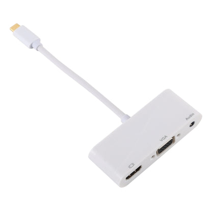 USB 2.0 + Audio Port + VGA + HDMI to USB-C / Type-C HUB Adapter (White) - USB HUB by PMC Jewellery | Online Shopping South Africa | PMC Jewellery | Buy Now Pay Later Mobicred