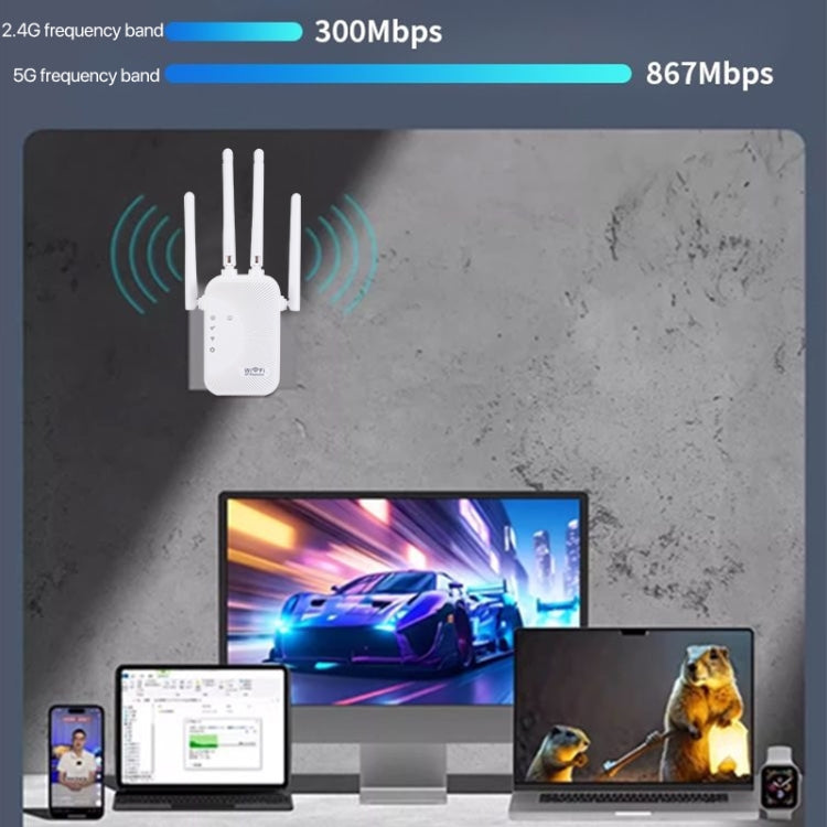SM-010 Four-antenna 300M Repeater WiFi Wireless Router (US Plug) - Wireless Routers by PMC TechLife | Online Shopping South Africa | PMC TechLife | Buy Now Pay Later Mobicred