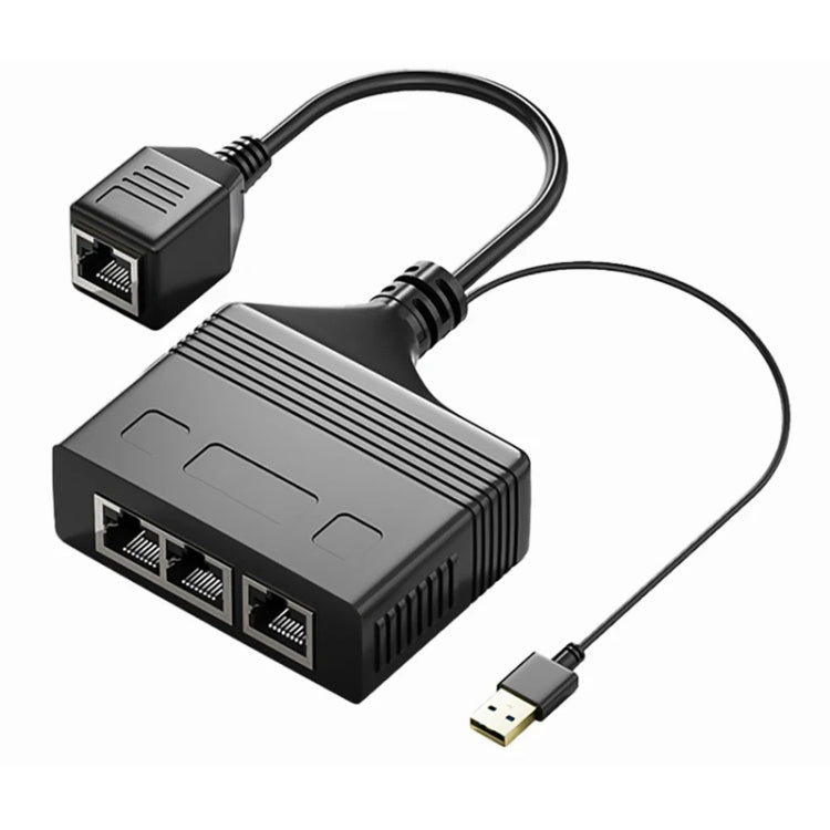 Female RJ45 3 in 1 100M Network Splitter Cable Ethernet Network Coupler - Network Hubs by PMC Jewellery | Online Shopping South Africa | PMC Jewellery | Buy Now Pay Later Mobicred