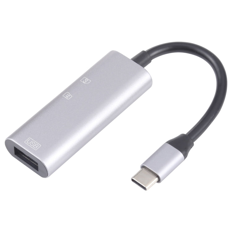 NK-3040 3 in 1 USB-C / Type-C Male to USB Female + SD / TF Card Slots Adapter SD / TF Card Reader - Card Reader by PMC TechLife | Online Shopping South Africa | PMC TechLife | Buy Now Pay Later Mobicred