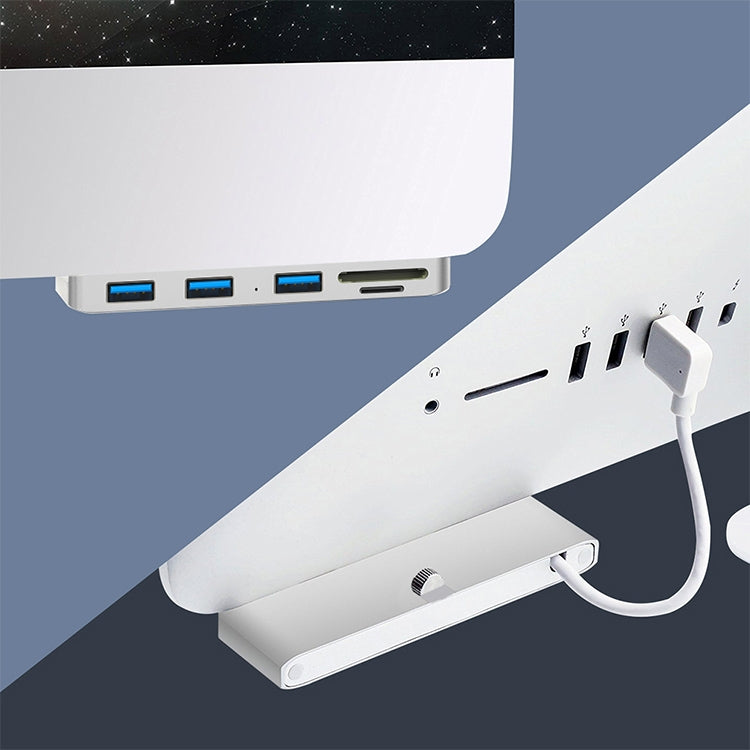 Rocketek For iMac USB3.0 x 3 + SD / TF Multi-function HUB Expansion Dock - free shipping - PMC Jewellery - Order now!