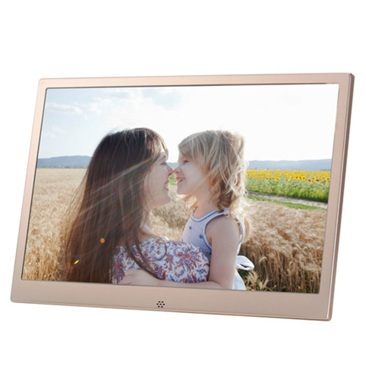 HSD1303 13.3 inch LED 1280x800 High Resolution Display Digital Photo Frame with Holder and Remote Control, Support SD / MMC / MS Card / USB Port, US Plug(Gold) - 11-15 inch by PMC Jewellery | Online Shopping South Africa | PMC Jewellery | Buy Now Pay Later Mobicred