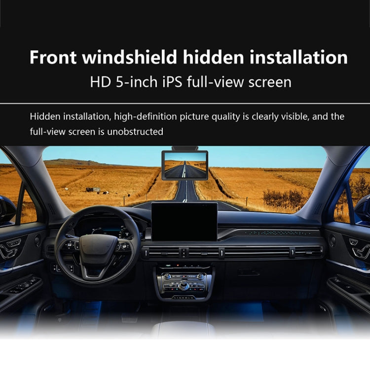 X7 5 inch Screen HD Night Vision Car Front and Rear Driving Recorder - Car DVRs by PMC Jewellery | Online Shopping South Africa | PMC Jewellery | Buy Now Pay Later Mobicred