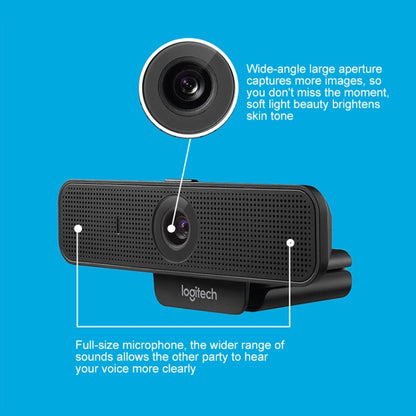 Logitech C925E 1080p HD Webcam with Integrated Security Cover(Black) - HD Camera by Logitech | Online Shopping South Africa | PMC Jewellery | Buy Now Pay Later Mobicred