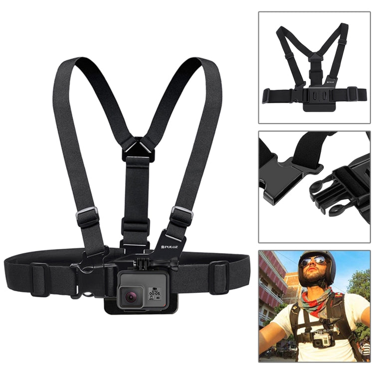 PULUZ 53 in 1 Accessories Total Ultimate Combo Kits with EVA Case (Chest Strap + Suction Cup Mount + 3-Way Pivot Arms + J-Hook Buckle + Wrist Strap + Helmet Strap + Extendable Monopod + Surface Mounts ...  for GoPro, Insta360, DJI and Other Action Cameras -  by PULUZ | Online Shopping South Africa | PMC Jewellery | Buy Now Pay Later Mobicred