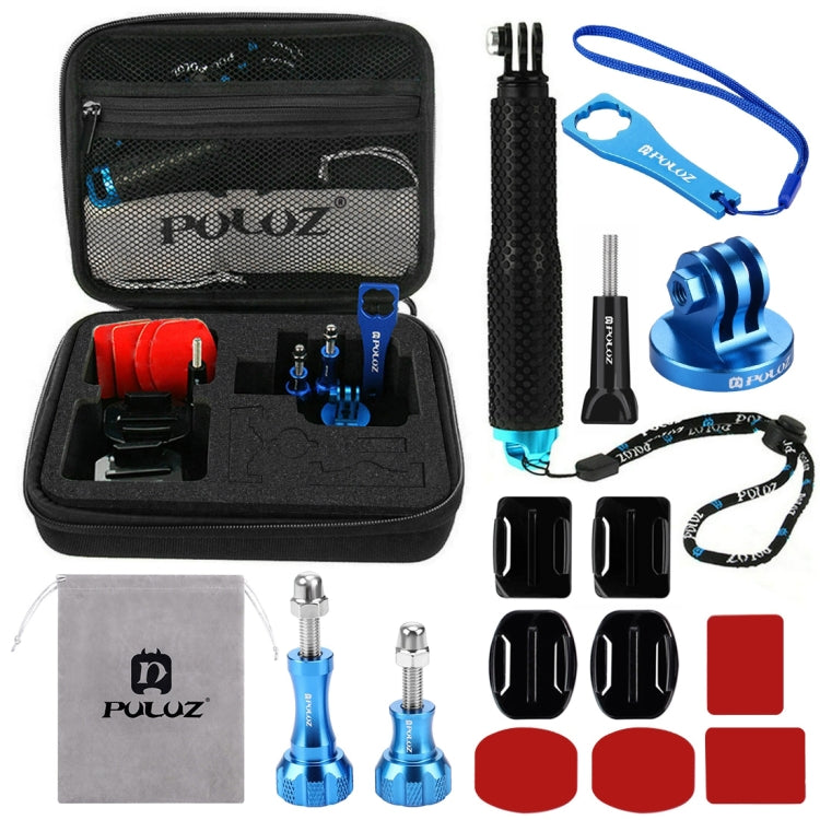 PULUZ 16 in 1 CNC Metal Accessories Combo Kits with EVA Case (Screws + Surface Mounts + Tripod Adapter + Extendable Pole Monopod + Storage Bag + Wrench) for GoPro, Insta360, DJI and Other Action Cameras -  by PULUZ | Online Shopping South Africa | PMC Jewellery | Buy Now Pay Later Mobicred