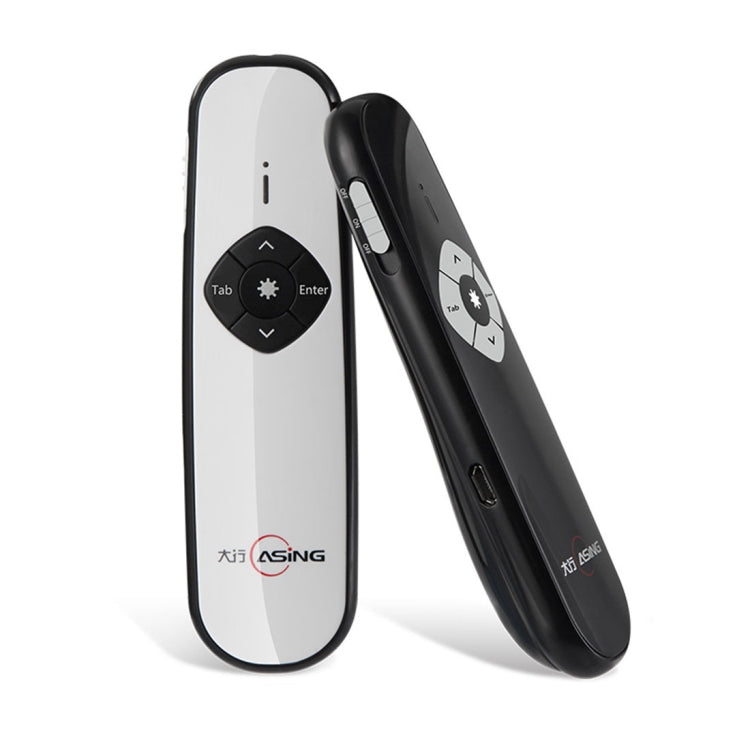 ASiNG A800 USB Charging 2.4GHz Wireless Presenter PowerPoint Clicker Representation Remote Control Pointer, Control Distance: 100m(White) -  by ASiNG | Online Shopping South Africa | PMC Jewellery | Buy Now Pay Later Mobicred