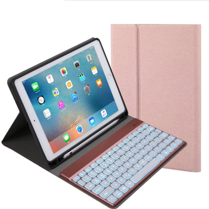 508A Detachable Bluetooth Keyboard + Horizontal Flip Leather Tablet Case with Holder & Colorful Backlight for iPad Pro 9.7 inch, iPad Air, iPad Air 2, iPad 9.7 inch (2017), iPad 9.7 inch (2018)(Champagne Gold) - For iPad Pro by PMC Jewellery | Online Shopping South Africa | PMC Jewellery