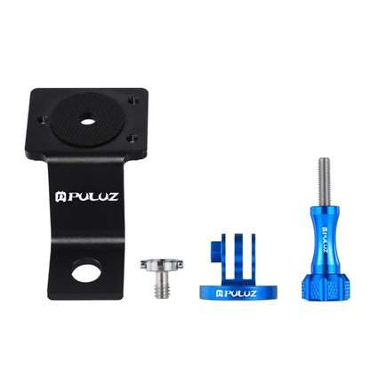 PULUZ Aluminum Alloy Motorcycle Fixed Holder Mount with Tripod Adapter & Screw for GoPro Hero12 Black / Hero11 /10 /9 /8 /7 /6 /5, Insta360 Ace / Ace Pro, DJI Osmo Action 4 and Other Action Cameras(Blue) - Holder by PULUZ | Online Shopping South Africa | PMC Jewellery | Buy Now Pay Later Mobicred