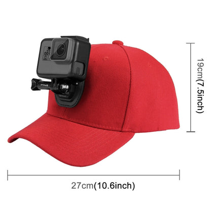 PULUZ Baseball Hat with J-Hook Buckle Mount & Screw for GoPro, DJI OSMO Action and Other Action Cameras(Red) -  by PMC Jewellery | Online Shopping South Africa | PMC Jewellery | Buy Now Pay Later Mobicred