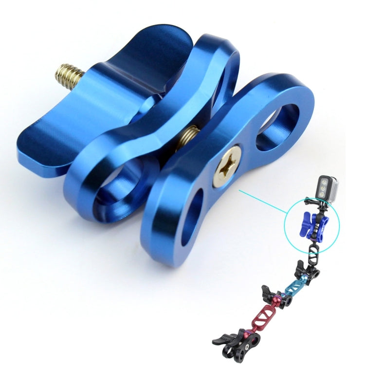 PULUZ Ball Clamp Close Hole Diving Camera Bracket CNC Aluminum Spring Flashlight Clamp for Diving Underwater Photography System(Blue) - Diving Accessories by PULUZ | Online Shopping South Africa | PMC TechLife | Buy Now Pay Later Mobicred