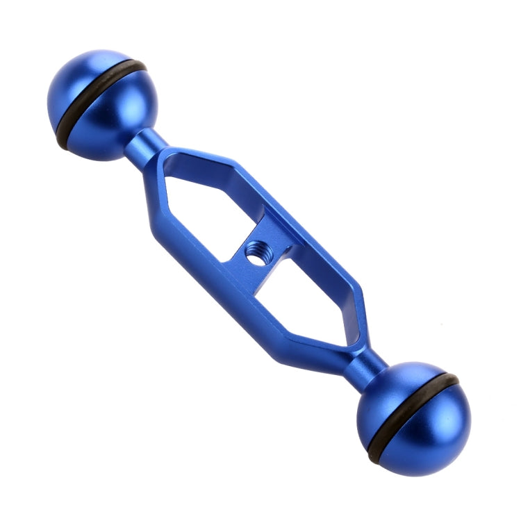 PULUZ 5.0 inch 12.6cm Aluminum Alloy Dual Balls Arm, Ball Diameter: 25mm(Blue) - free shipping - PMC TechLife - Order now!