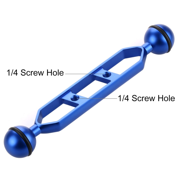 PULUZ 7.0 inch 17.7cm Aluminum Alloy Dual Balls Arm, Ball Diameter: 25mm(Blue) - free shipping - PMC TechLife - Order now!