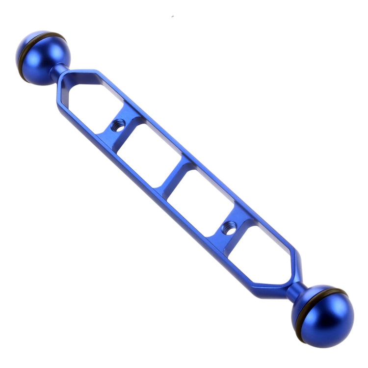 PULUZ 9.0 inch 22.8cm Aluminum Alloy Dual Balls Arm, Ball Diameter: 25mm(Blue) - free shipping - PMC TechLife - Order now!