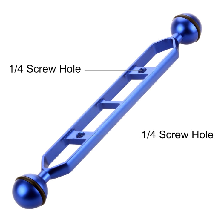 PULUZ 9.0 inch 22.8cm Aluminum Alloy Dual Balls Arm, Ball Diameter: 25mm(Blue) - free shipping - PMC TechLife - Order now!