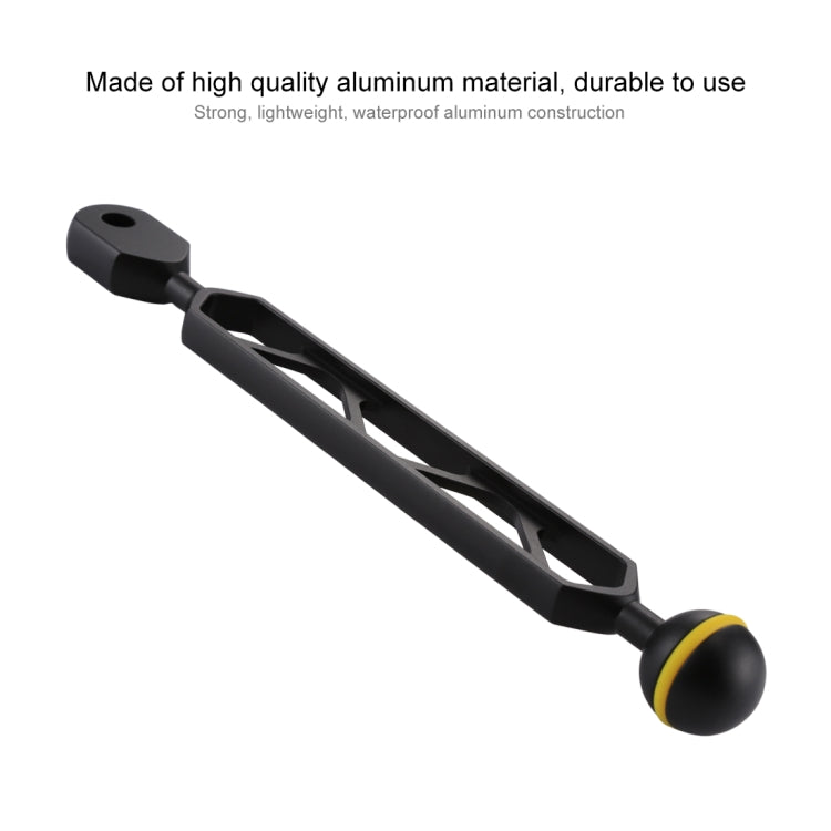 PULUZ 8 inch 20.3cm Aluminum Alloy Ball Arm for Underwater Torch / Video Light, Ball Diameter: 2.5cm - free shipping - PMC TechLife - Order now!