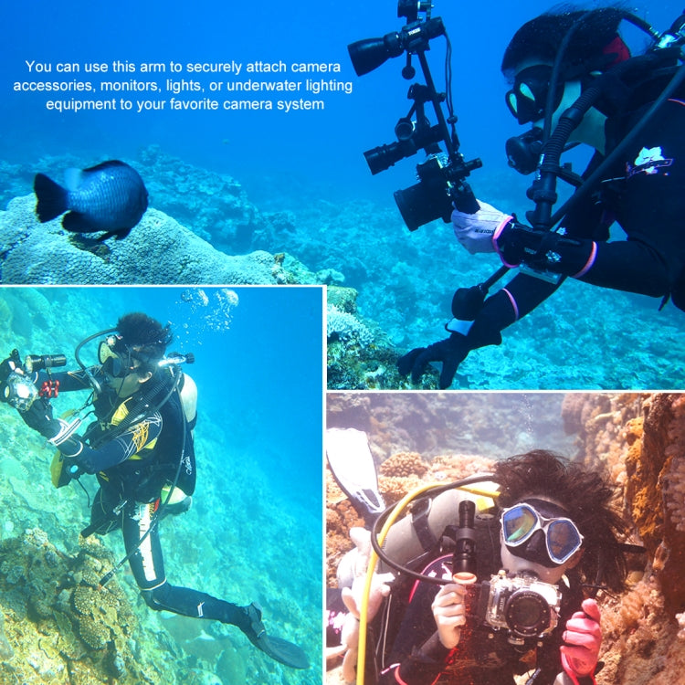 PULUZ 8 inch 20.3cm Aluminum Alloy Ball Arm for Underwater Torch / Video Light, Ball Diameter: 2.5cm - free shipping - PMC TechLife - Order now!