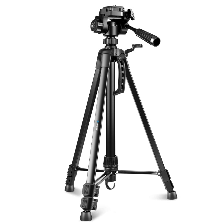 PULUZ Aluminum Selfie Live Tripod Mount with Three-dimensional Head & Phone Clamp(Black) - free shipping - PMC TechLife - Order now!