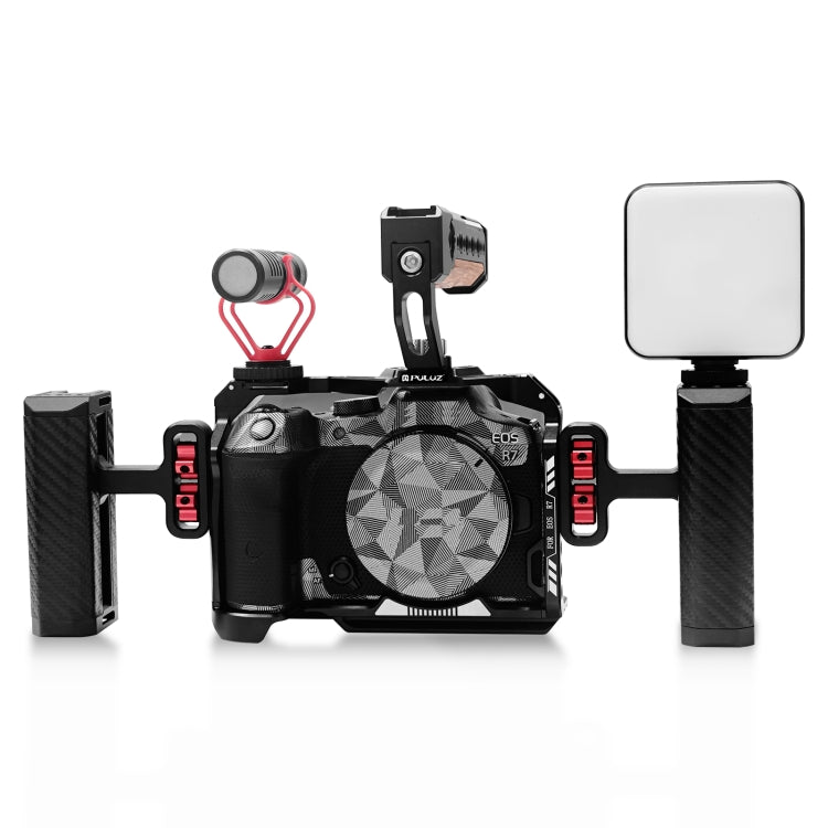 For Canon EOS R7 PULUZ Metal Camera Cage Stabilizer Rig(Black) - free shipping - PMC TechLife - Order now!