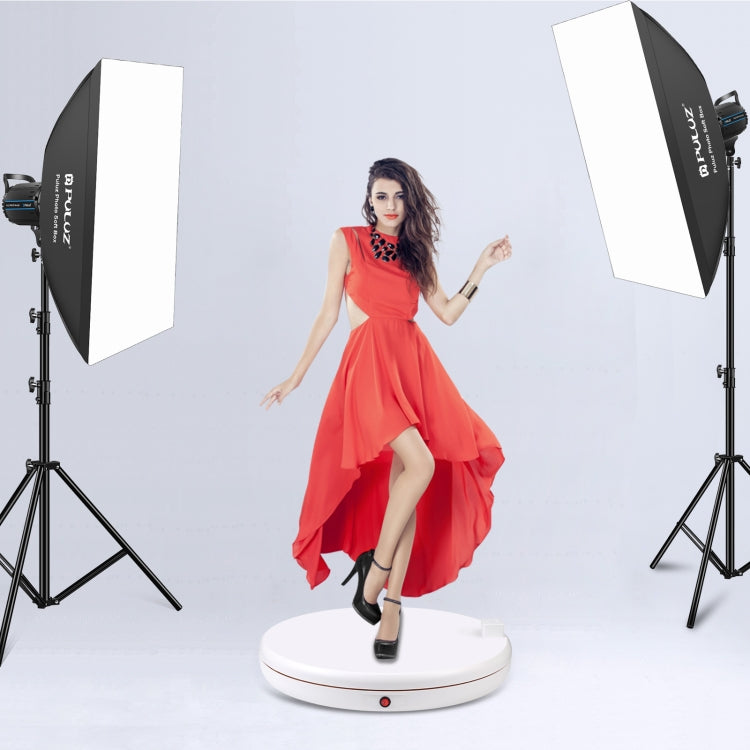 PULUZ 45cm Remote Control Adjusting Speed Rotating Turntable Display Stand with Power Socket, White, Load 100kg(AU Plug) - free shipping - PMC TechLife - Order now!