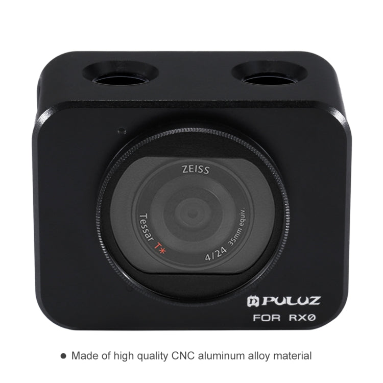 PULUZ for Sony RX0 Aluminum Alloy Protective Cage + 37mm UV Filter Lens + Lens Sunshade with Screws and Screwdrivers(Black) - Metal Cases by PULUZ | Online Shopping South Africa | PMC Jewellery | Buy Now Pay Later Mobicred