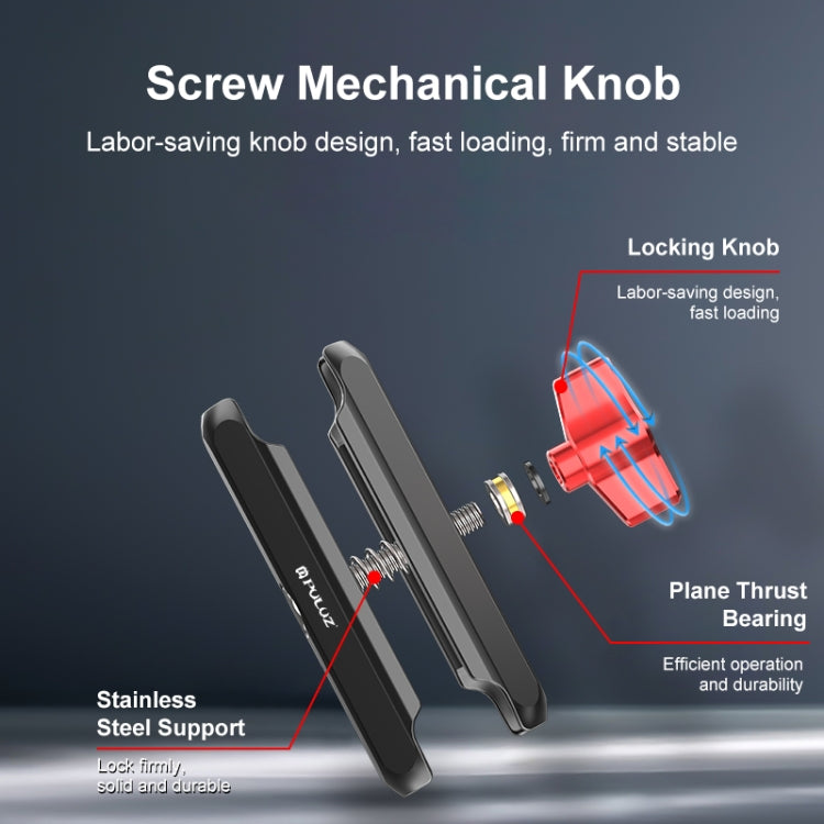 PULUZ Motorcycle Handlebar Crab Clamp CNC Metal Magic Arm Rod Mount - free shipping - PMC TechLife - Order now!