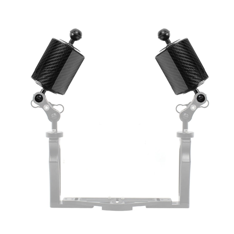 PULUZ 6.1 inch 15.5cm Length 80mm Diameter Dual Balls Carbon Fiber Floating Arm, Ball Diameter: 25mm, Buoyancy: 400g Phone - free shipping - PMC TechLife - Order now!