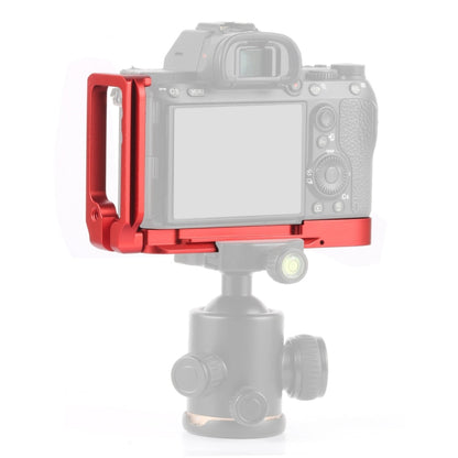 PULUZ 1/4 inch Vertical Shoot Quick Release L Plate Bracket Base Holder for Sony A9 (ILCE-9) / A7 III/ A7R III(Red) - L-Bracket by PULUZ | Online Shopping South Africa | PMC Jewellery