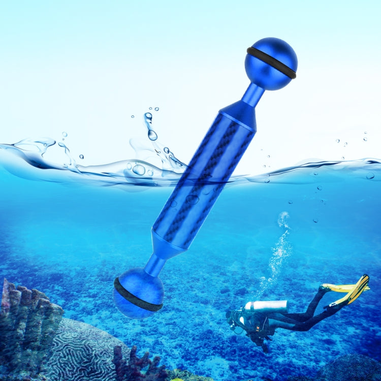 PULUZ 5 inch 13cm Length 20.8mm Diameter Dual Balls Carbon Fiber Floating Arm, Ball Diameter: 25mm(Blue) - free shipping - PMC TechLife - Order now!
