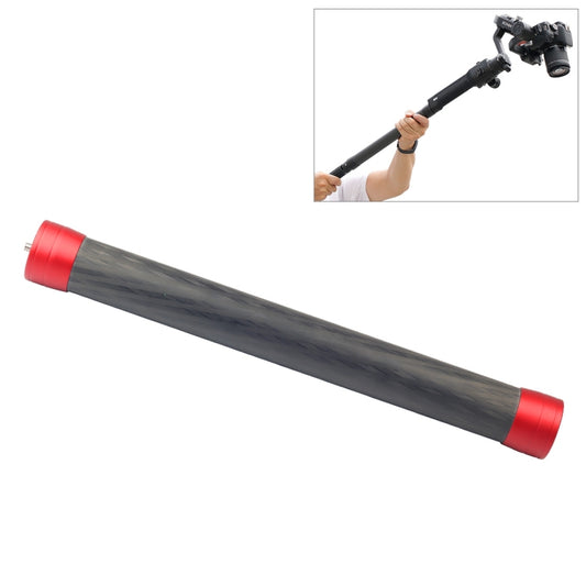 PULUZ Carbon Fiber Extension Monopod Pole Rod Extendable Stick for DJI / MOZA / Feiyu V2 / Zhiyun G5 / SPG Gimbal, Length: 35cm(Red) - Others by PMC Jewellery | Online Shopping South Africa | PMC Jewellery | Buy Now Pay Later Mobicred