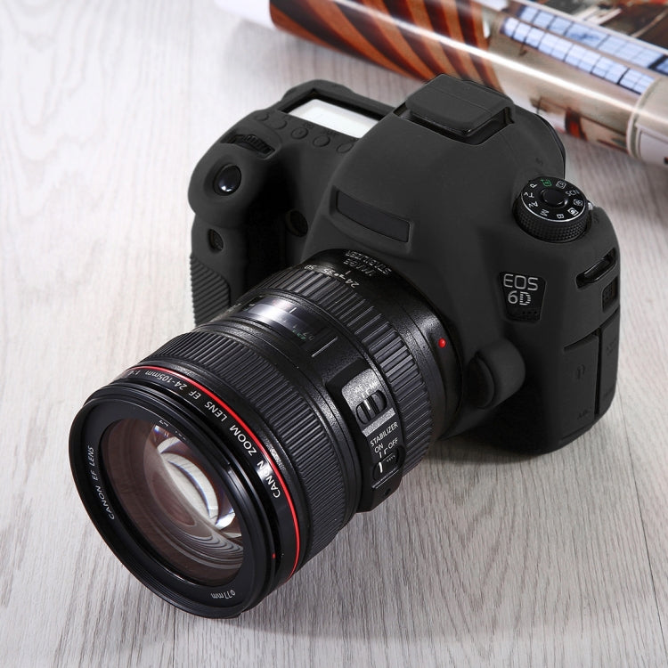 PULUZ Soft Silicone Protective Case for Canon EOS 6D(Black) - free shipping - PMC TechLife - Order now!