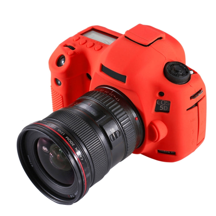 PULUZ Soft Silicone Protective Case for Canon EOS 5D Mark III / 5D3(Red) - Protective Case by PULUZ | Online Shopping South Africa | PMC Jewellery | Buy Now Pay Later Mobicred